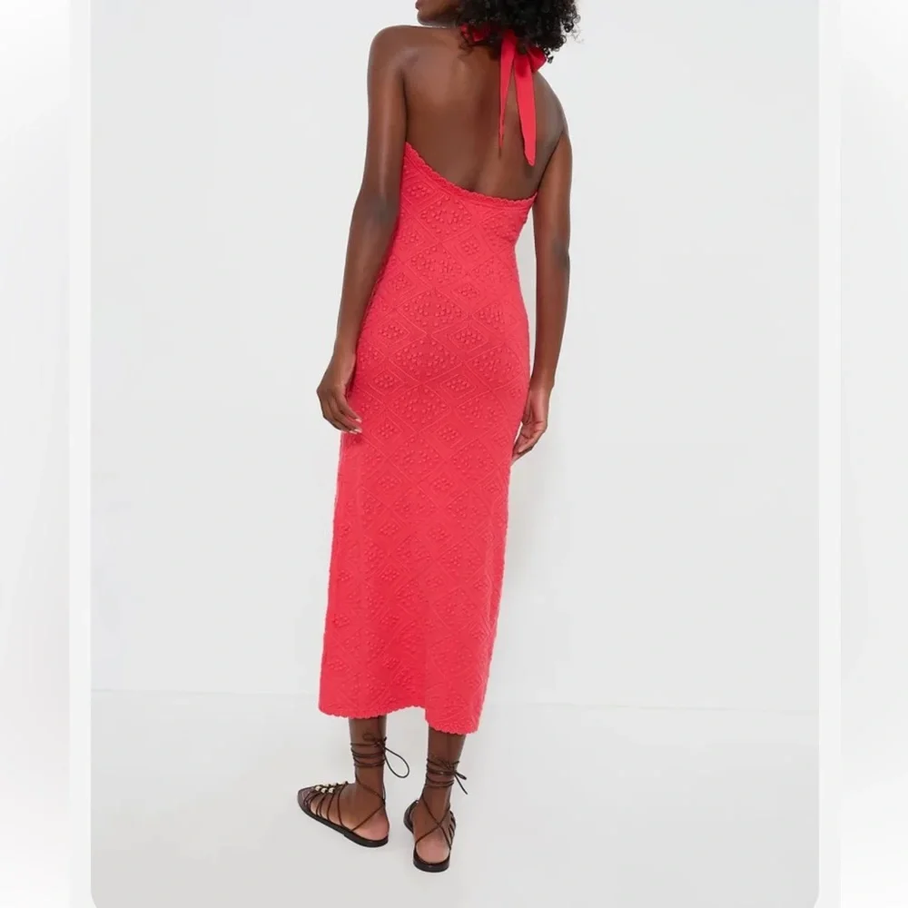 TUCKERNUCK Hyacinth House Watermelon Knit Hollis Halter Dress Size Small - Picture 2 of 9